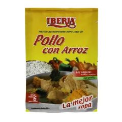 SOPA DE POLLO CON ARROZ IBERIA DE 65GRS