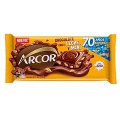 CHOCOLATE CON LECHE Y MANI ARCOR 95G