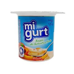 YOGUR MIGURT CON TROZOS DE DURAZNO 125G