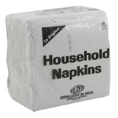 SERVILLETAS HOUSEHOLD NAPKINS DE 120 UNIDADES