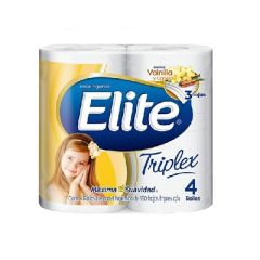 PAPEL HIGIENICO ELITE TRIPLEX VAINILLA Y CANELA 4 ROLLOS DE 190HO