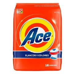 DETERGENTE EN POLVO ACE BLANCOS Y COLORES 2KG