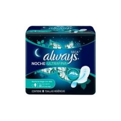 TOALLAS SANITARIAS ALWAYS ACTIVE NOCTURNAS 8UN