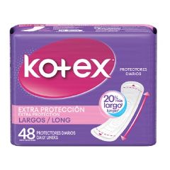 PROTECTORES DIARIOS KOTEX LARGOS 48UN