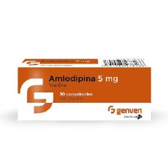 AMLODIPINA GENVEN 5MG X 30 COMPRMIDOS