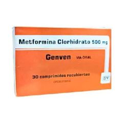 METFORMINA HCL GENVEN 500MG X30 COMPRIMIDOS RECUBIERTOS