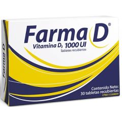 FARMA D 1000 UI X 30 TABLETAS RECUBIERTAS