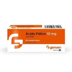 ACIDO FOLICO GENVEN 10MG X 30 COMPRIMIDOSIM