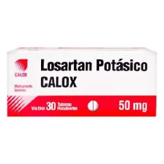 LOSARTAN POTASICO CALOX 50MG X 30 TABLETAS RECUBIERTAS