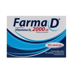 FARMA D 2000UI SIN AZUCAR X 30 TABLETAS RECUBIERTAS